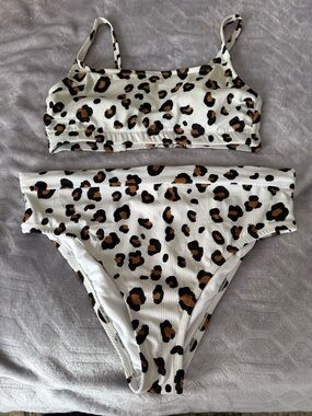 Leopard Print Two-Piece Bikini Set